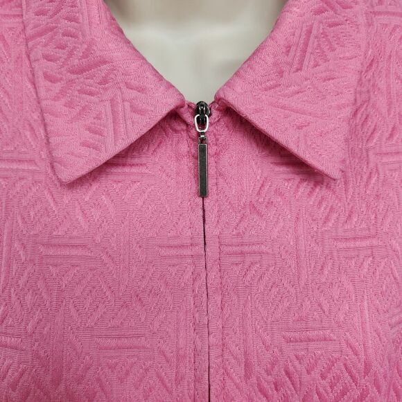 Norton McNaughton Blazer Women's Size 16 Pink Zip Front - Picture 3 of 11